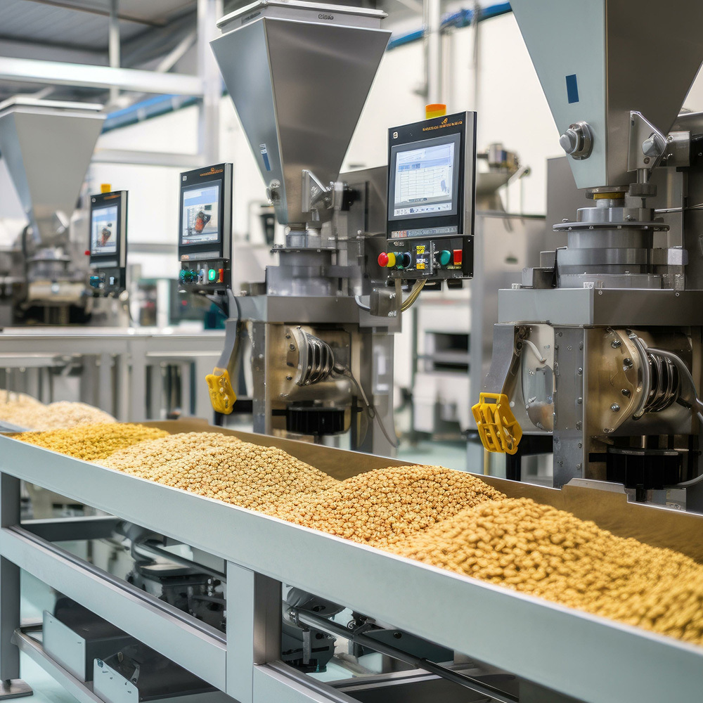 Stainless steel control enclosure in food packaging facility